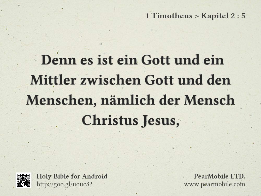 1 Timotheus, Kapitel 2:5